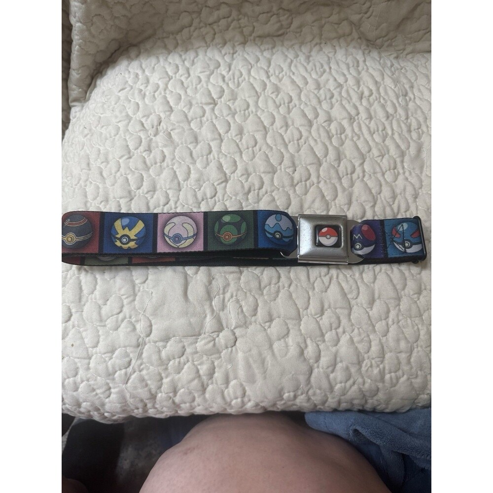 Buckle-Down Pokemon Pokeball Seatbelt Belt Adjustable Adult Belt Nintendo